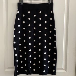 Victor Glemaud women knitted skirt black white polka dot